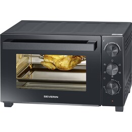 Horno tostador Severin TO 2075, 30 L, 1600 W, negro, con parrilla