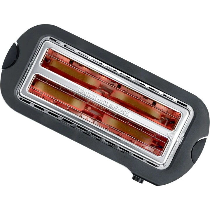 Severin 9341 Toaster mit langem Schlitz, schwarz, Edelstahl