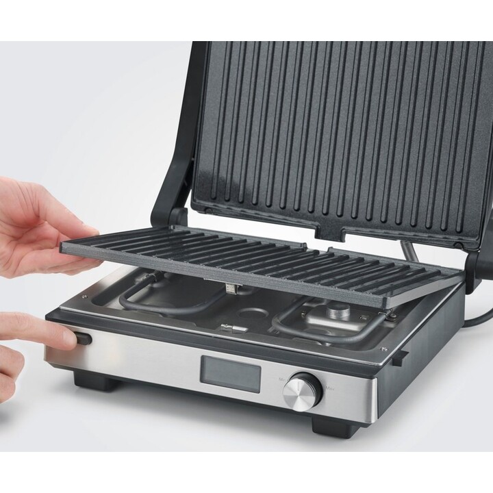 Grill-presse Severin 2380, noir et argent