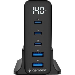 USB-Universal-Ladegerät 4-polig 140 W/TA-UC-2A3C-PD140-01-BK GEMBIRD