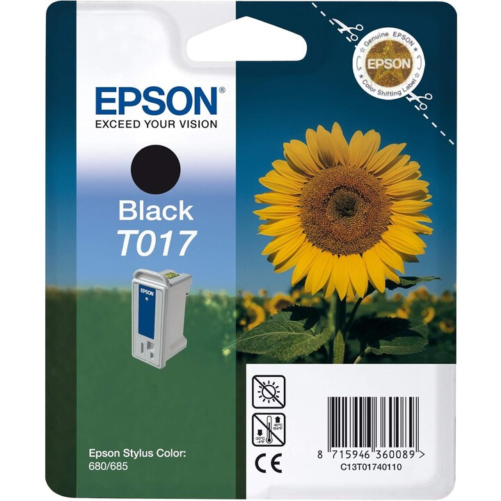 Cartouche d'encre noire Epson Stylus Color T017401 T017 pour 1000 Ics/680/777/Webtv/777I