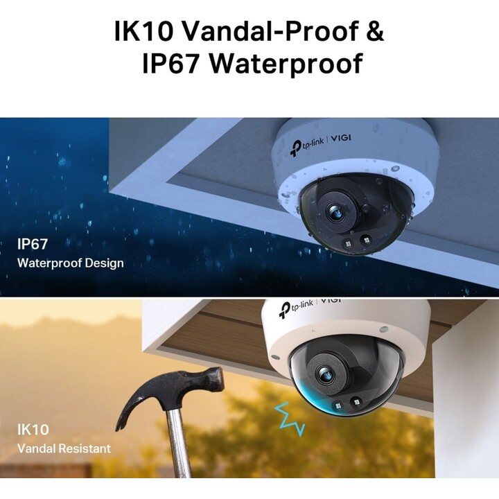 TP-Link VIGI C220I 2MP Dome-IP-Kamera 2.8mm weiß