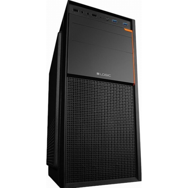 PC-Gehäuse LOGIC J23 Midi-Tower ATX, unterstützt ATX, Grafikkarten bis zu 32 cm, 2x3,5-Zoll-Einschübe, 3x2,5-Zoll-Einschübe, 2x 