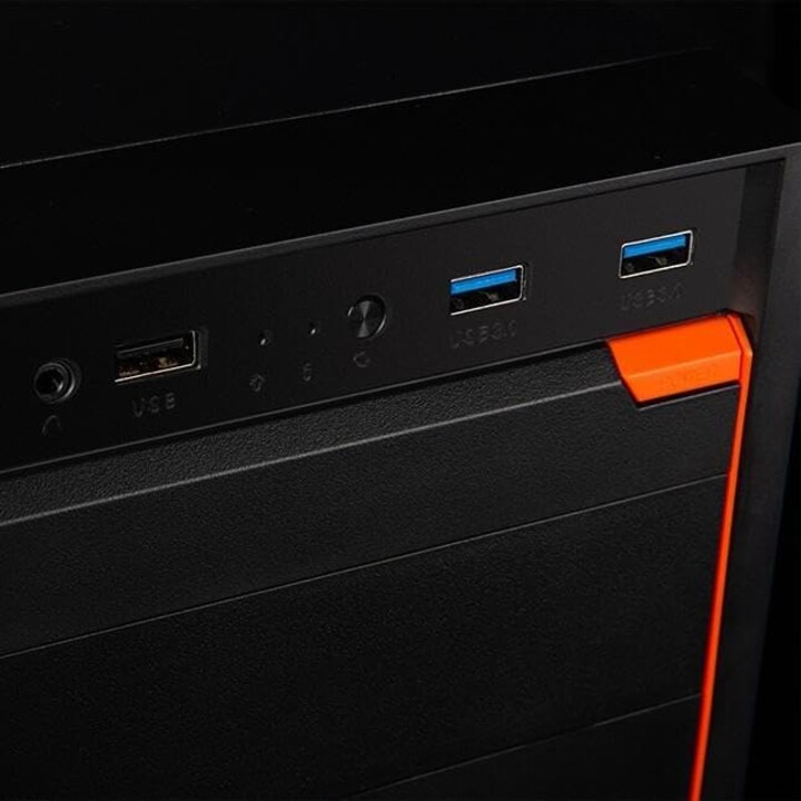 PC-Gehäuse LOGIC J23 Midi-Tower ATX, unterstützt ATX, Grafikkarten bis zu 32 cm, 2x3,5-Zoll-Einschübe, 3x2,5-Zoll-Einschübe, 2x 