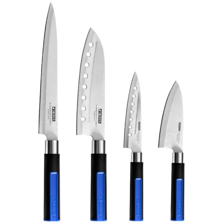 6-teiliges Set Monix Solid+ M355003 / 4 Santoku-Messer / 1 Solid Pro Schere / 1 Organizer-Block