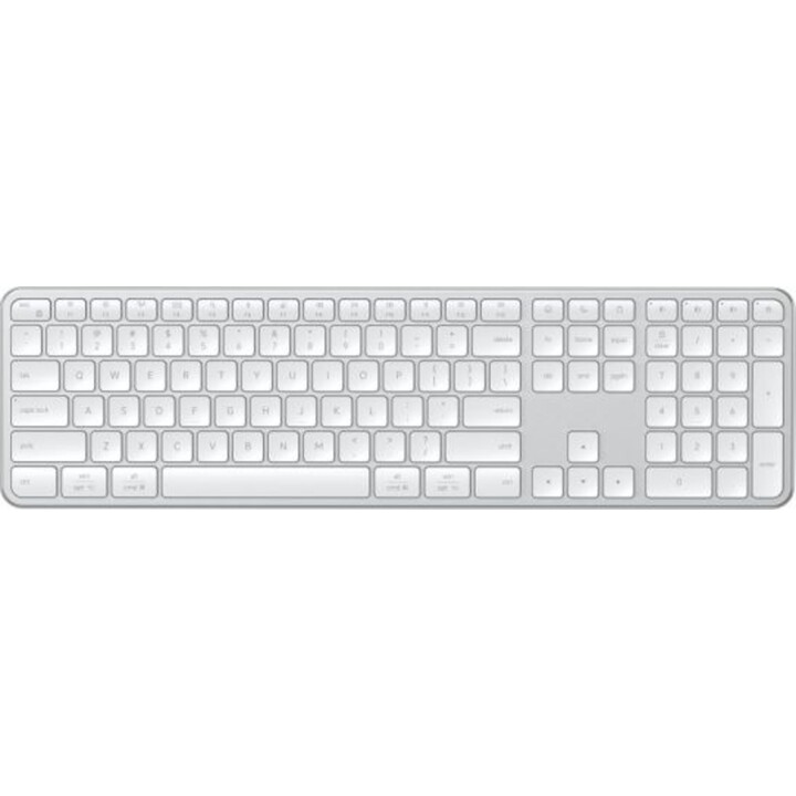 Satechi Slim Ex3 Bluetooth Wireless Keyboard for Up to Three Devices with Mac/Windows Mode Switch (Silver)