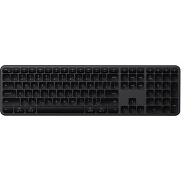 Teclado inalámbrico Bluetooth Satechi Slim EX3 para hasta tres dispositivos con interruptor de modo Mac/Windows (negro espacial)