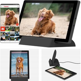 Cornice digitale Kruger&Matz FRAMEO da 10,1" con Wi-Fi e batteria integrata.