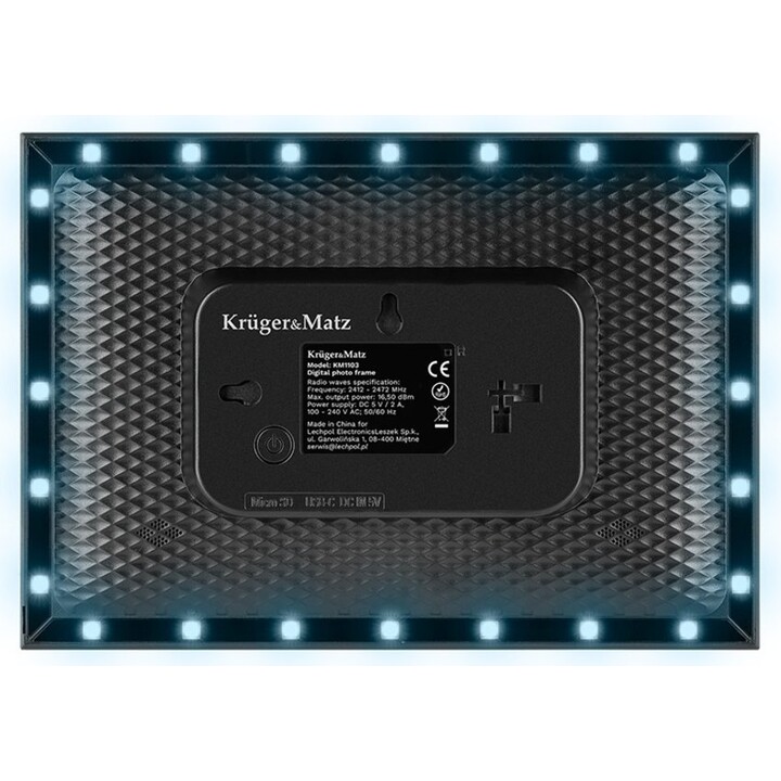 Moldura digital Kruger&Matz FRAMEO de 10,1 polegadas com Wi-Fi e retroiluminação