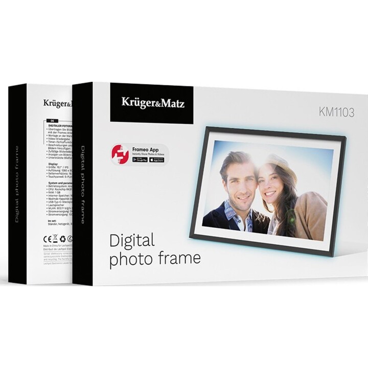 Cornice digitale Kruger&Matz FRAMEO da 10,1 pollici con WiFi e retroilluminazione