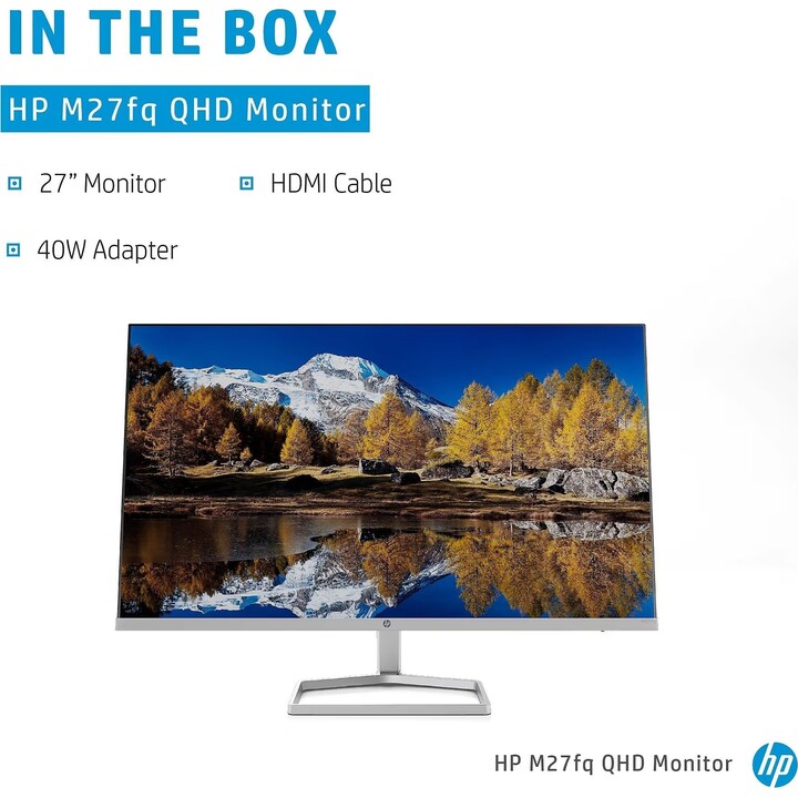 HP M27fq 68,6 cm (27 Zoll) 2560 x 1440 Pixel Quad HD LED Silber