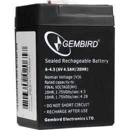 Batterie rechargeable GEMBIRD 6 V / 4,5 Ah