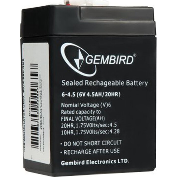 Bateria recarregável GEMBIRD 6 V/4,5 Ah