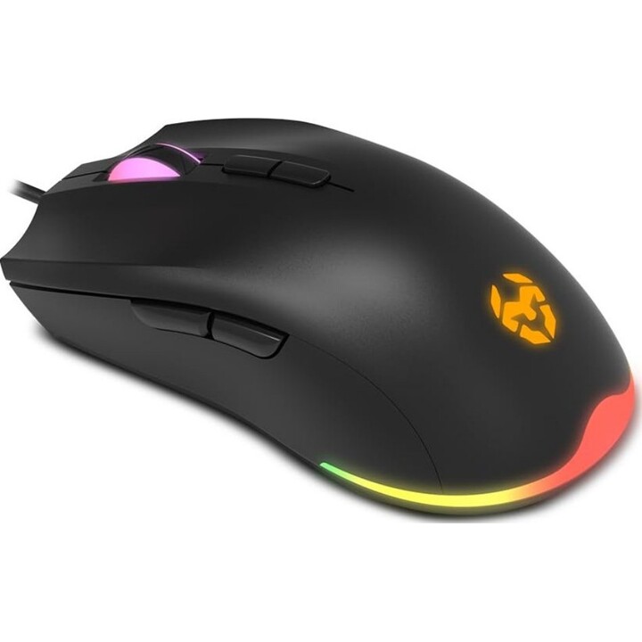 Paquete de gaming con cable Krom Kenta: teclado de membrana, ratón óptico, auriculares con micrófono y alfombrilla retroiluminad