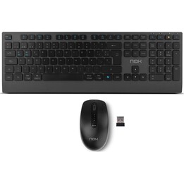 Set tastiera e mouse wireless Nox Lite Duo - Nero