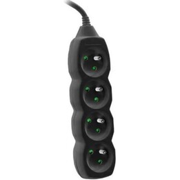 Tracer Power Watch 3M Power Strip, Black (4 Sockets)