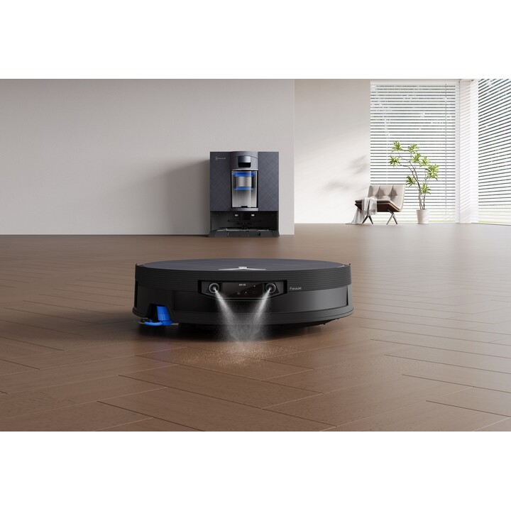 Robot aspirapolvere Ecovacs DEEBOT X12 OmniCyclone da 0,25 l, nero.