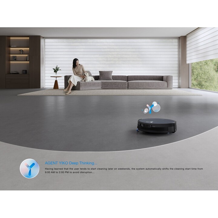 Robot aspirapolvere Ecovacs DEEBOT X12 OmniCyclone da 0,25 l, nero.