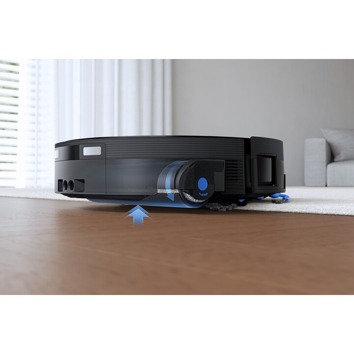 Robot aspirapolvere Ecovacs DEEBOT X12 OmniCyclone da 0,25 l, nero.