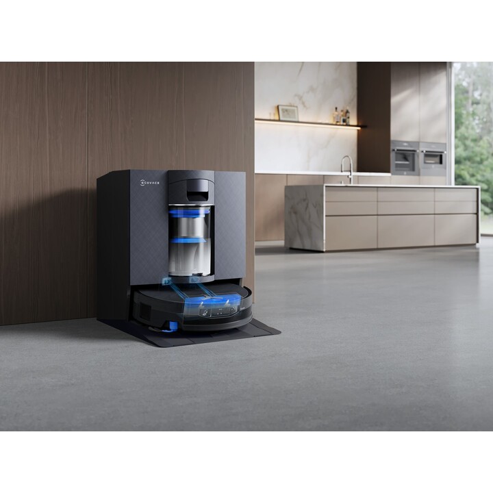 Robot aspirapolvere Ecovacs DEEBOT X12 OmniCyclone da 0,25 l, nero.