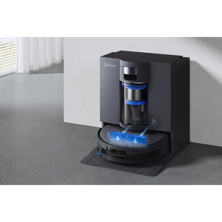 Robot aspirapolvere Ecovacs DEEBOT X12 OmniCyclone da 0,25 l, nero.