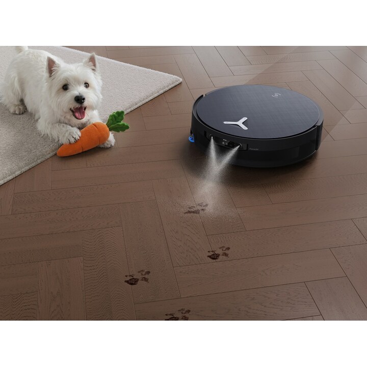Robot aspirapolvere Ecovacs DEEBOT X12 OmniCyclone da 0,25 l, nero.