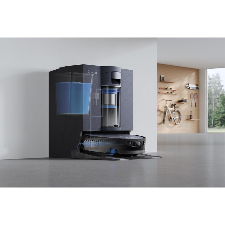 Robot aspirapolvere Ecovacs DEEBOT X12 OmniCyclone da 0,25 l, nero.