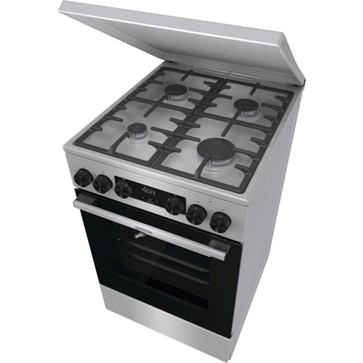 Gorenje GKS5C71XF Freistehender Herd mit Backofen Silber