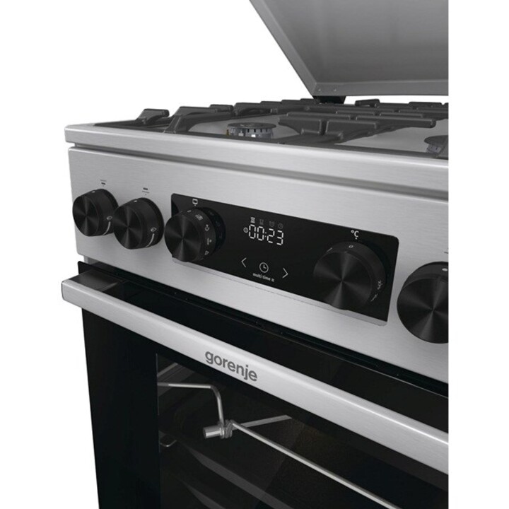 Gorenje GKS5C71XF Freistehender Herd mit Backofen Silber