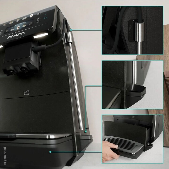 Cafeteira Siemens EQ600 iAroma TP603E08 com pressão de 15 bar