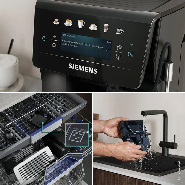 Siemens EQ600 iAroma TP603E08 15 bar pressure coffee maker