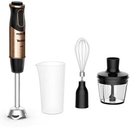 Tefal Quickchef HB656G10 Stabmixer 1000 W, 20 Geschwindigkeiten, 3-in-1 Schwarz, Gold