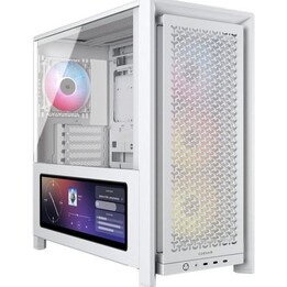 Corsair Frame 4000D LCD RS ARGB Premium ATX Pantalla T?ctil LCD 14.5" Cristal Templado Blanco