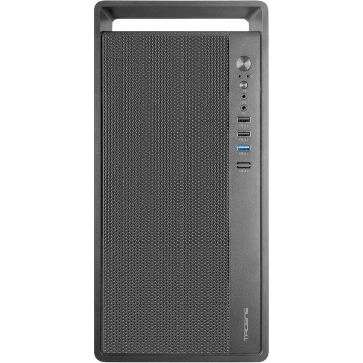 Tacens 2fortisii microatx case nero frontale mesh gpu 235mm maniglia per il trasporto