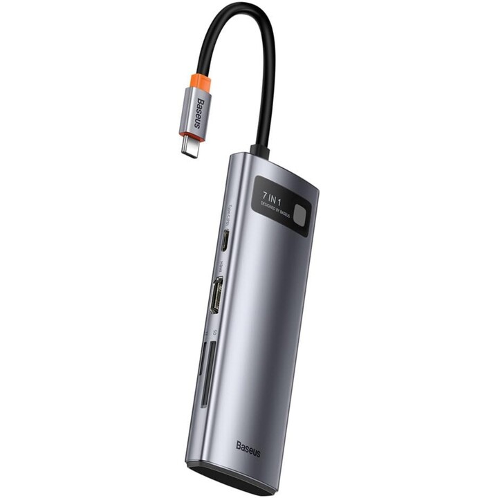 Baseus - Metal Gleam USB Type C 5000 Mbit/s Gray