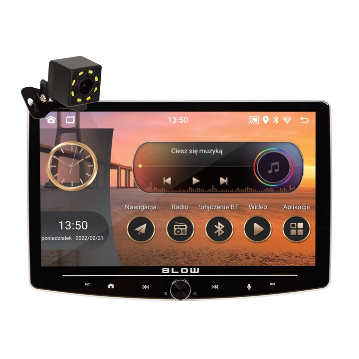 Radio BLOW CP01 1DIN 10" Android/WLAN/GPS/CarPlay Schwenkbar