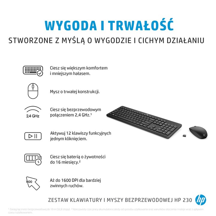 18H24AA#ABB HP Wireless Keyboard and Mouse Combo 230