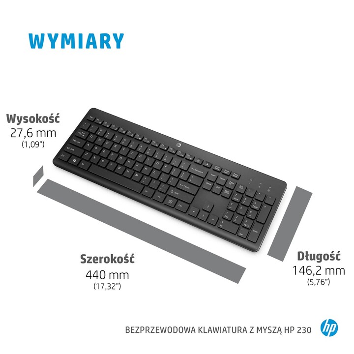 18H24AA#ABB HP Wireless Keyboard and Mouse Combo 230