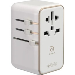 Adaptateur multiprise universel Adam T100L GA 100W 2x USB + 2x USB-C blanc