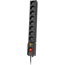 Lestar LX 810, 8 Steckdosen, 3 m, schwarz