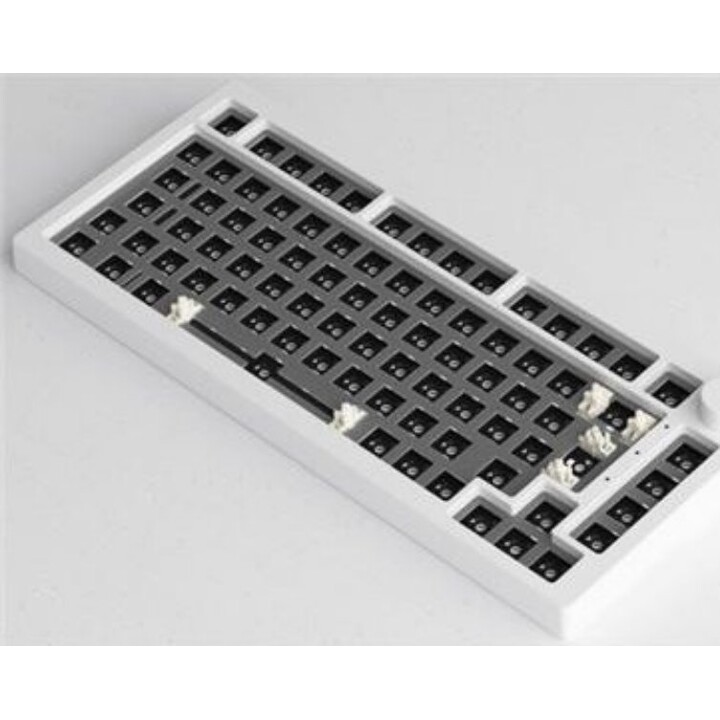 Teclado incompleto Akko 5075B VIA Kit de montaje propio, blanco