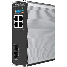 Ruijie Reyee RG-NIS2100-4GT2SFP-HP Conmutador Industrial 4 PoE+ 2 SFP Cloud Gestionado Negro