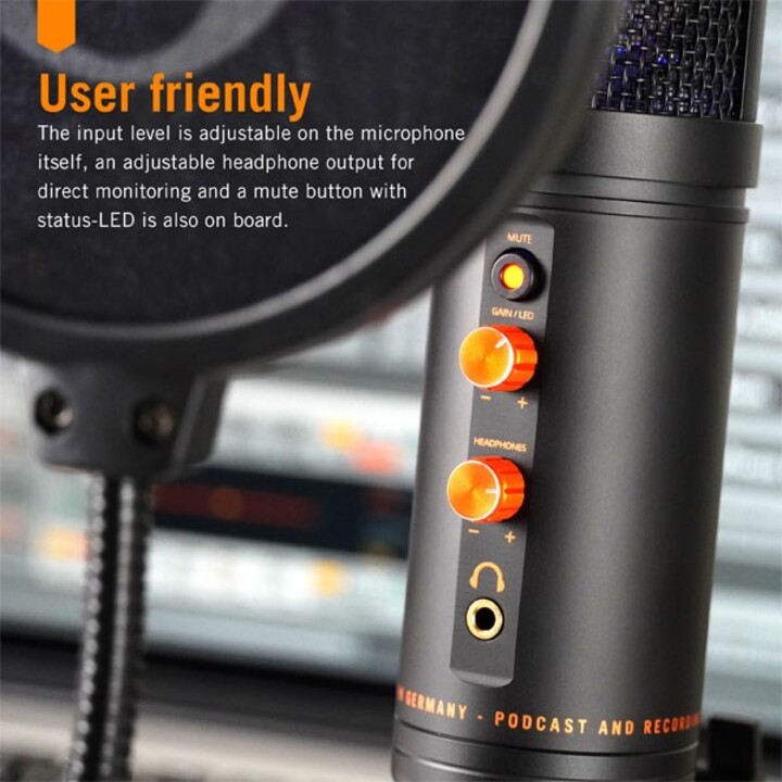 Monkey Banana Black Micro Desktop Microphone