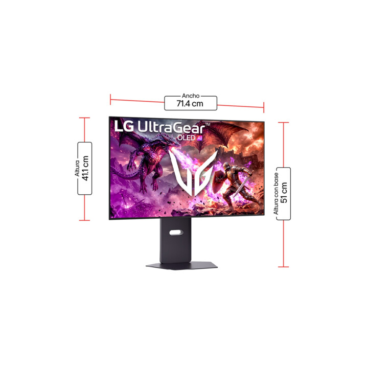 Monitor OLED LG Ultragear de 32" (32GX870B-B): Painel OLED, resolução 4K UHD, 240 Hz, 0,03 ms, DisplayHDR True Black 500, c