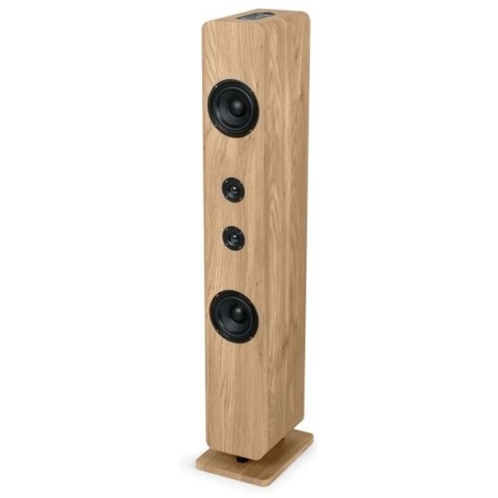 Enceinte Thomson Sound Tower 120 W, USB, aux, bois de mandolin, DS702