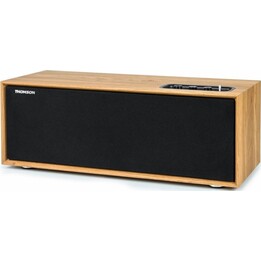 Sistema estéreo Thomson WS702 2.1 con Bluetooth, 150 W de potencia de música, acabado en madera
