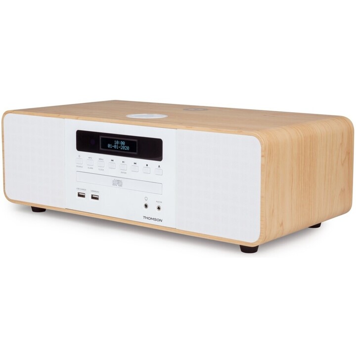 Thomson micro sound system bt radio fm cd mp3 usb white mic201ibt