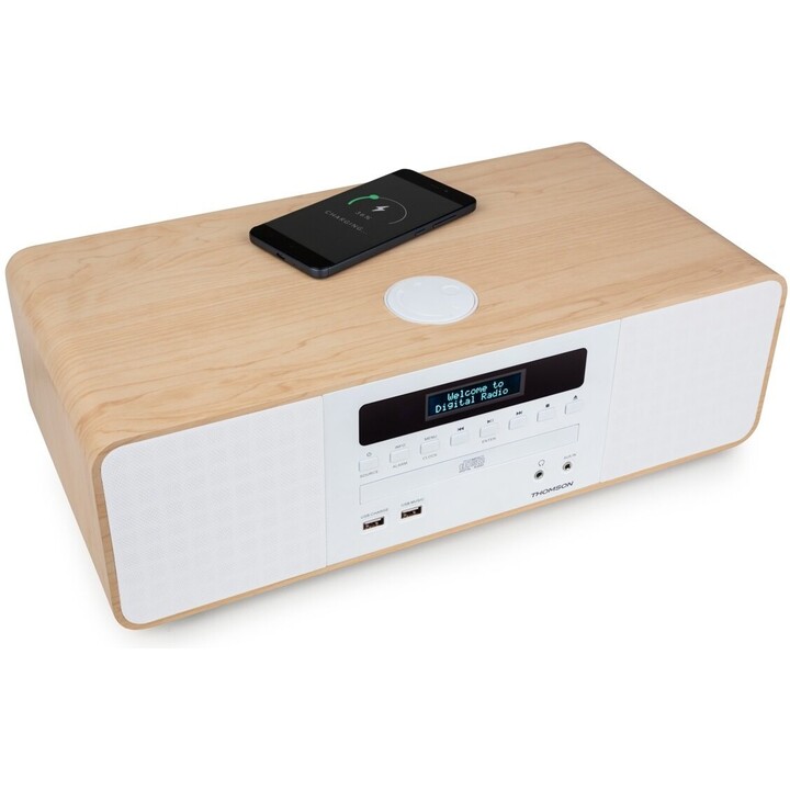 Thomson micro sound system bt radio fm cd mp3 usb white mic201ibt