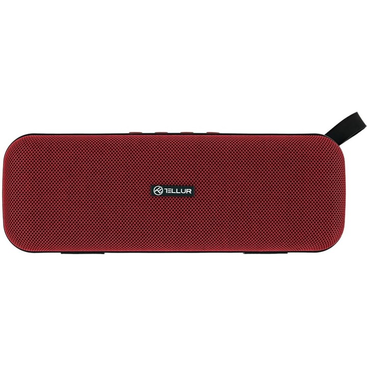 Altavoz Bluetooth Tellur Loop de 10 W, color rojo.