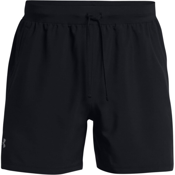 Under Armour Launch 5'' calções de corrida 2 em 1 pretos refletivos